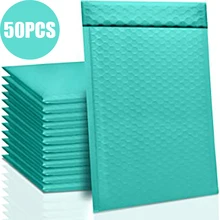 

50PCS Mailer Poly Bubble Padded Mailing Envelopes For Mailer Gift Packaging Self Seal Bag Bubble Padding Green Black