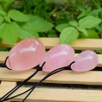 

1pc Natural Pink Rose Quartz Egg-shaped Crystal Quartz Multi-purpose Gift Lucky Ball Healing Massage Pendant Gemstone Y7J7