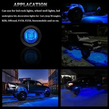 

Roof Indicator Light Round LED Blue Car Trailer lighting Boat interior