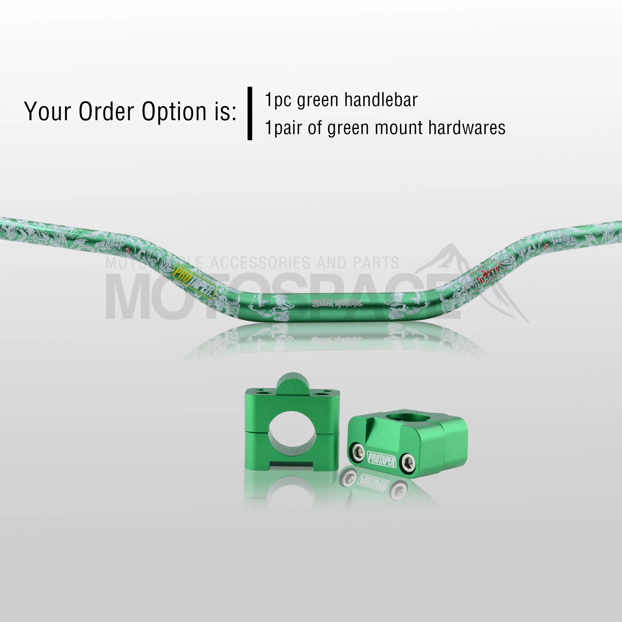 Green Combo2 Руль для Pro Taper Pack Bar 1-1/" Mulisha ручка бар колодки Захваты Pit Pro Гонки Грязь велосипед ямы мотоцикл с адаптер cnc - Цвет: Green Combo2