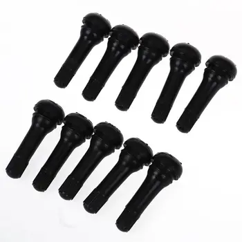 

Car Vehicle Black Plastic Cap Rubber Tire Tyre Valve Stem Set 10PCS
