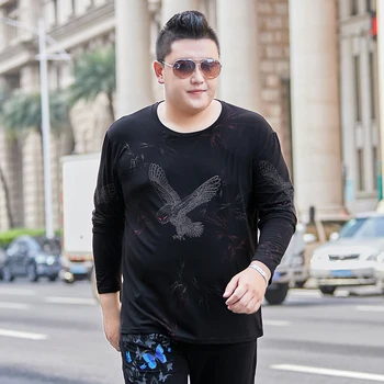 

NEW 8XL 7XL 6XL 5XL Long Sleeve T-shirt men Animal Friendly Print T Shirt male Casual fashion large size Tshirt Brand-Clothing