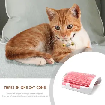 

Durable Cat Toys Classic Delicate Solid Cat Corner Scratching Rubbing Brush Removable Pets Hair Removal Massage Comb