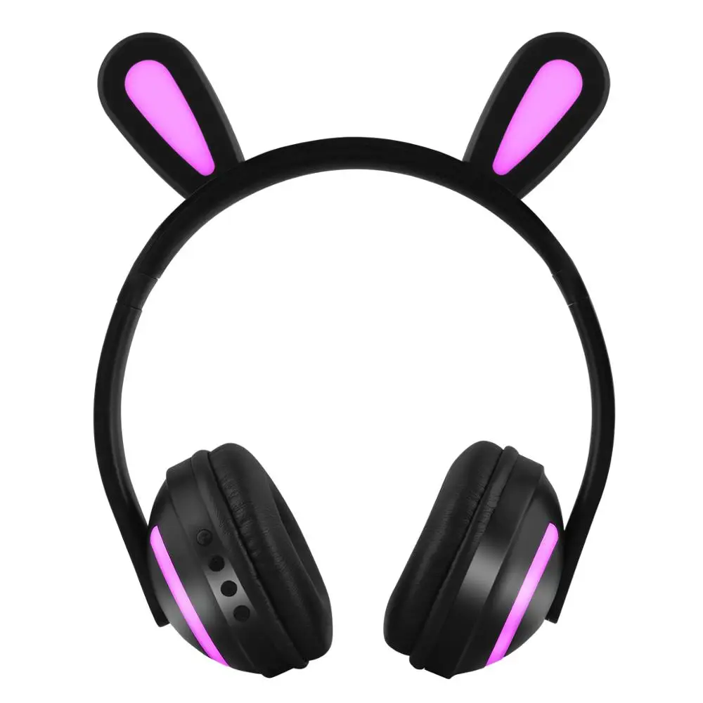 LED Cat Ear Noise Cancelling gaming Headphones Bluetooth 5 0 wireless Young People Kids Headset Support 3 5mm Plug With Mic