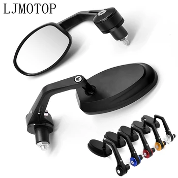 

CNC Universal Motorcycle Handle Bar End Rearview Mirror 7/8" For YAMAHA XP500 XP530 Keeway TX125 Adventure Ninja 250