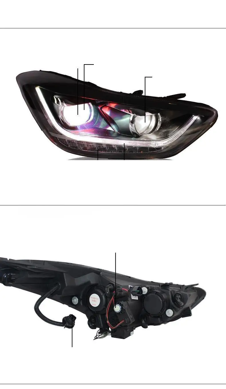 Luces Para авто аксессуары дневные ходовые Автомобильные светодиодные фары Задние Автомобильные фары в сборе 12 13 14 15 16 для hyundai Elantra