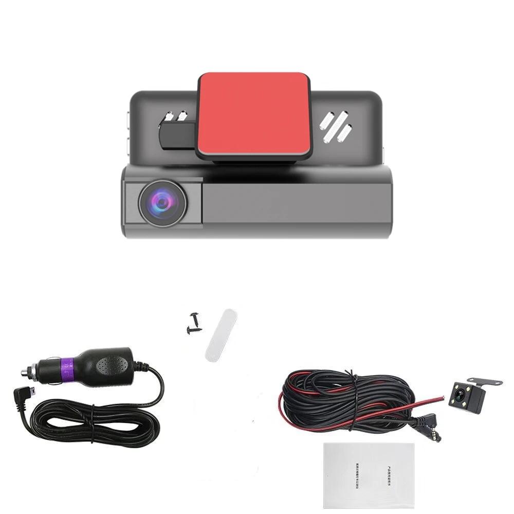 

1080P HD Car DVR Camera Driving Recorder Dual Lens Loop Recording Night Vision Wide Angle Dashcam 24H Parking Monitor Video