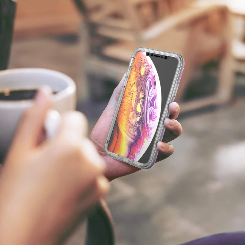 Мягкий чехол для iPhone 8 7 Plus, чехол 360 2 в 1, ударопрочный бампер со встроенным протектором экрана для XR iPhone X XS Max