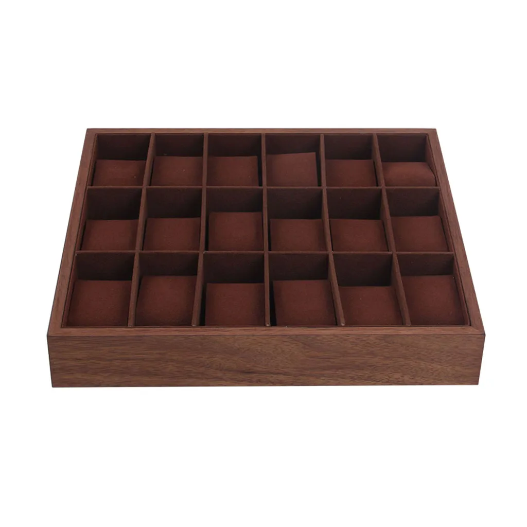 Wooden Watch Box Case Display Tray w/ Cushion Jewelry Organizer 6/12/18 Slots