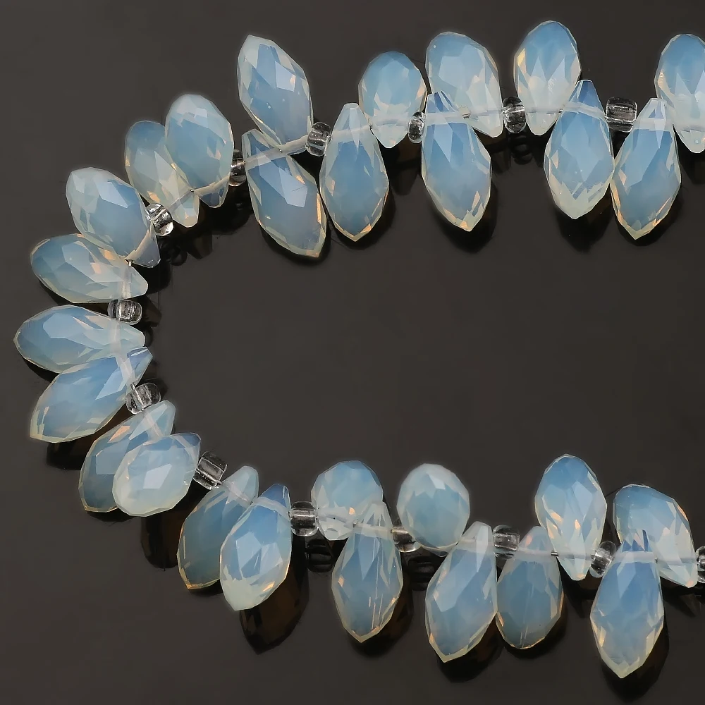 Lotto 20 Perline Di Vetro Forate A Goccia 6x12mm - Cristallo Colorato Per Bigiotteria Fai Da Te, Finitura Lucida