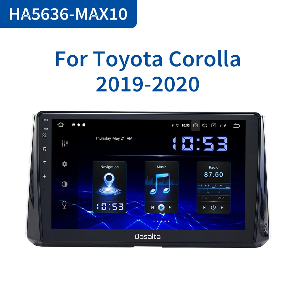 Dasaita 1 Din 10 2 &quotIPS Android 0 автомобильное радио для Toyota Corolla 2019 стерео DSP Bluetooth GPS 4 Гб RAM