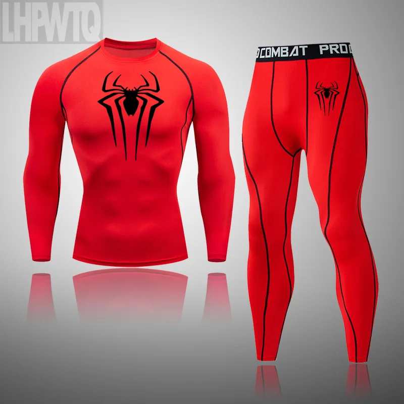 Men's Compression Sportswear Legging Tights T-Shirt Men's Super Hero Clothes Brand Thermal Underwear Men's Running Clothes long johns clothes Long Johns