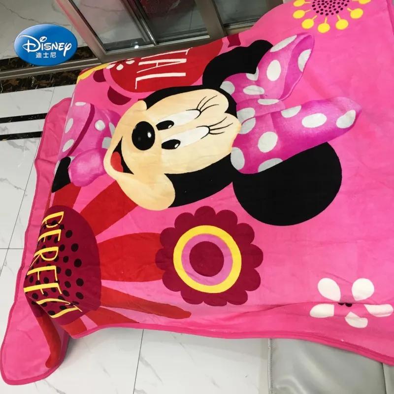 Disney мультфильм красный Минни Маус плюшевое спальное одеяло пледы Чехлы 150x200 см на кровать диван для девочек декор для детской спальни