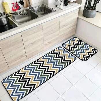

Bubble Kiss New Modern Home Carpet Geometric Line Pattern Carpet Non-Slip Hallway Carpet Water Absorption Oil-Proof Kitchen Mat
