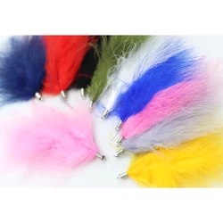 10PCS/LOT Natural turkey Feather 80mm Mixed Color Ladies Necklace Earrings Tassels DIY Jewelry Making Exquisite Pendant