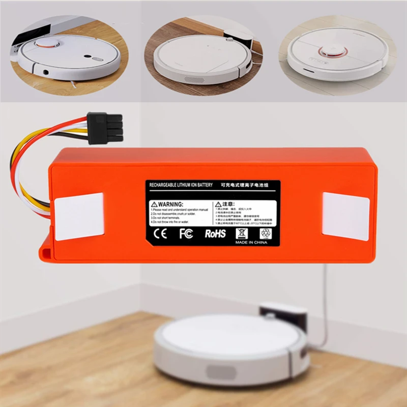 Bateria de Lítio 8800mah para Xiaomi Nova Alta Qualidade Baterias Substituição S50 S51 S55 Aspirador Acessórios Vassoura 14.4v - Image 3