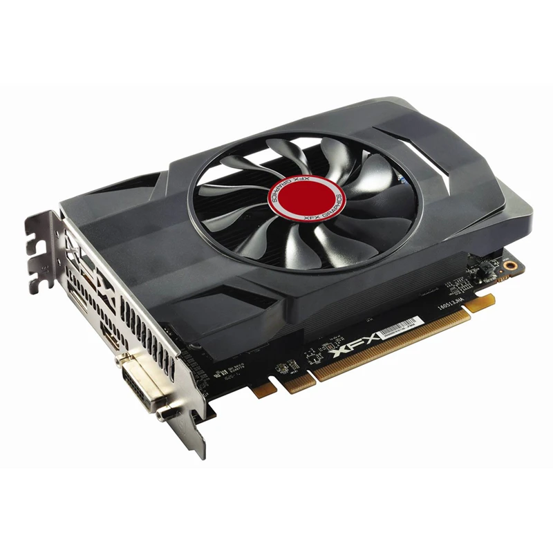 Новые видеокарты XFX RX 550 2 Гб видеокарты AMD Radeon RX550 2 Гб видеокарты HTPC GPU настольный компьютер Itx компьютерная игровая карта Видеокарта