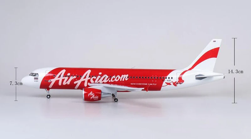 1/80 47 см Airbus A320 NEO Air Asia. Com модель самолета из сплава База W шасси и светильник игрушки самолет с фиксированным крылом