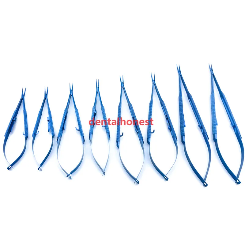 Titanium Curved/Straight Needle Holder Lock Ophthalmic Veterinary Surgical Instruments