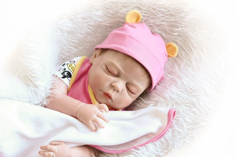 47CM Reborn Baby Doll Full Body Silicone Bath Toy Lifelike Newborn Princess Baby Doll Bonecas Baby Reborn Menina Xmas Gifts