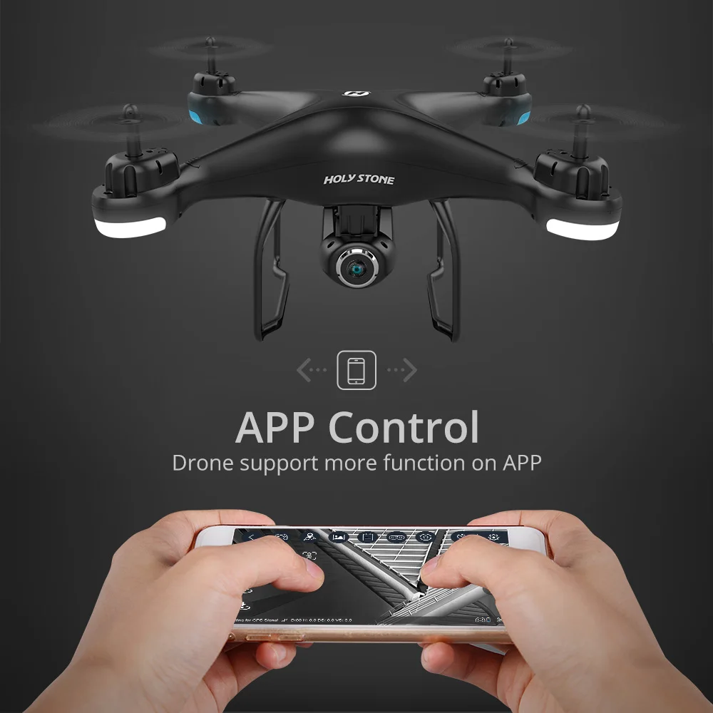 Holy Stone HS120D GPS RC Drone 150 м Wi Fi FPV 1080p HD камера запись голоса Tapfly большой радиус действия