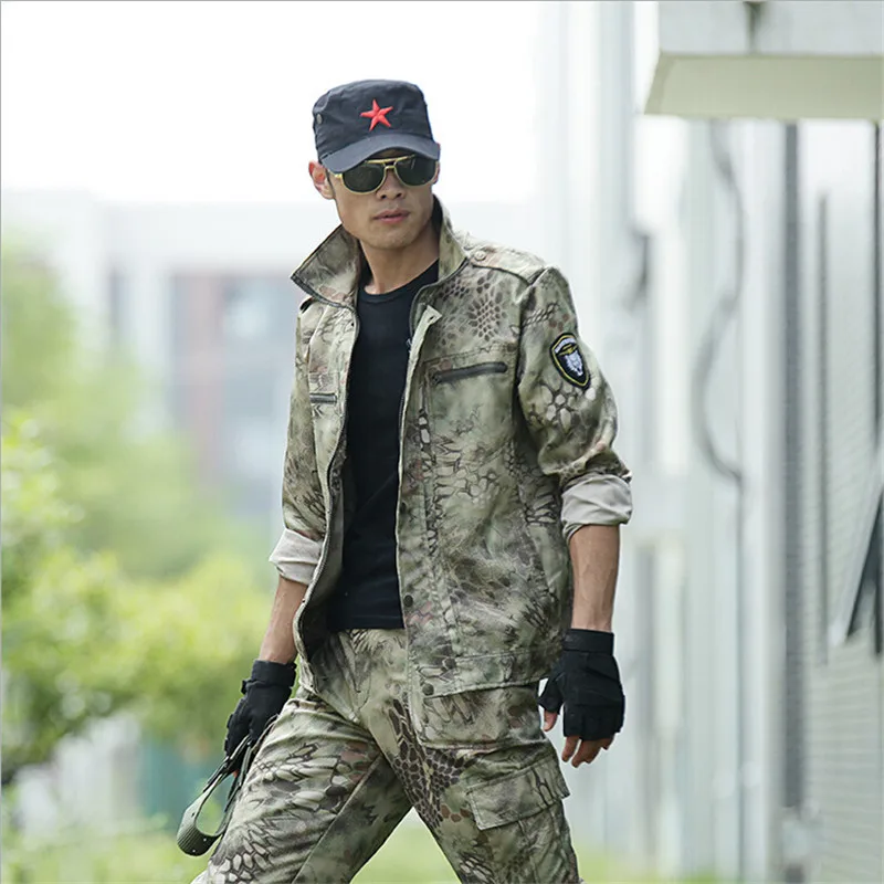 Весна осень Американский ACU Военный Набор тактическая армейская военная форма боевые куртки+ брюки змеиная кожа военные костюмы 4XL