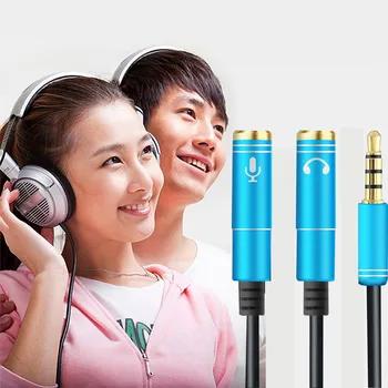 

25# 3.5mm Jack Aux Audio Cable Extension Adapter 3.5mm Male To 2 Female For Headphone Computer Mp3 Player Mic Earphone Splitter