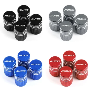 

4pcs Car styling Aluminum Wheel Tires Valves Tyre Stem Air Caps Airtight Cover for Toyota Auris 2007 2008 2017