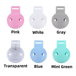35*50mm 5pc/lot Round Plastic Clip Baby Teething Beads Pacifier Chain DIY Accessories Safe Food Grade Nursing Chewing BPA Free