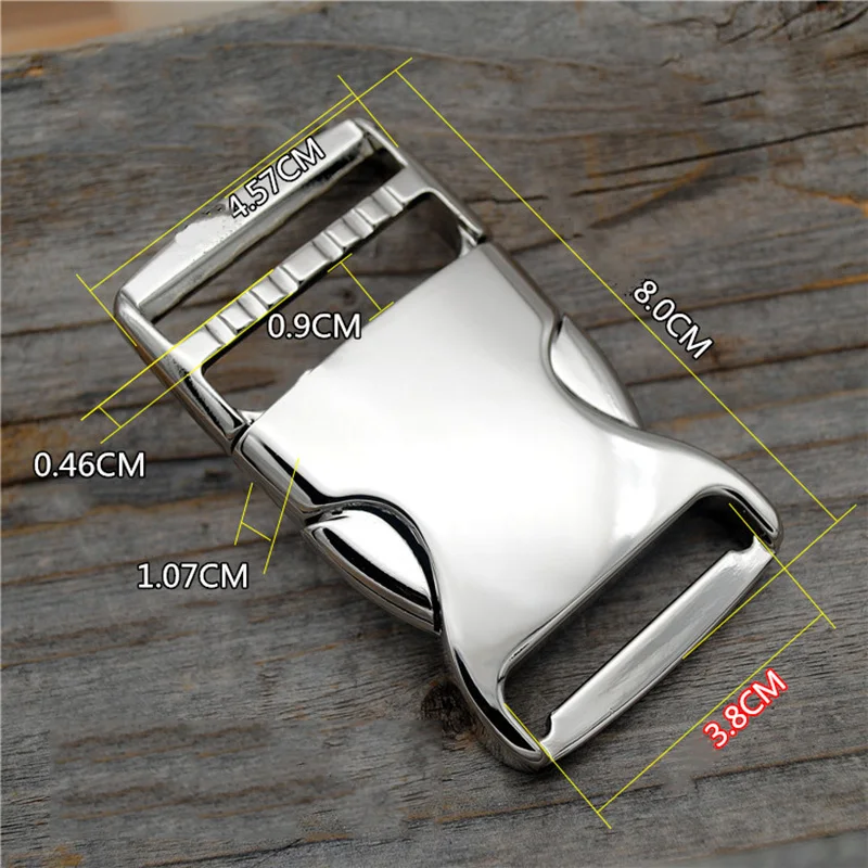 3.8cm silver Meetee 25/38 мм толстых металлических пряжки рюкзак сумка Кнопка регулировки аксессуар для багажа швейная Пряжка AP486 - Цвет: 3.8cm silver