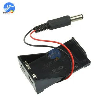 

10PCS 9V Battery Holder Box Case Wire with Plug 5.5*2.1mm for Arduino