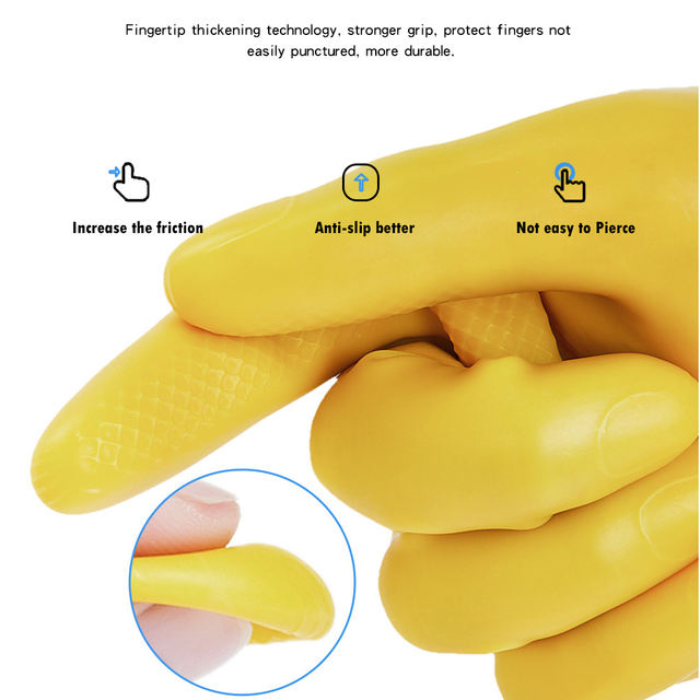 Heavy duty latex gloves, household gloves with effective oil resistance