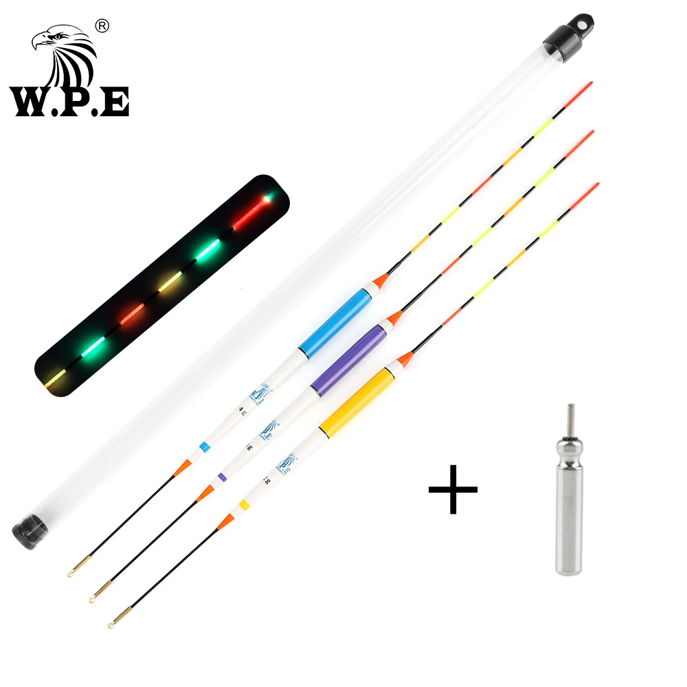

W.P.E Fishing Float 2g-4g 34-38cm 1pcs Electronic Float Smart LED Night Fishing Float Luminous Fish Bite Fishing Buoy Tackle