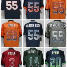 Мужские взрослые 58 Smith 55 Chubb 3 Rosen 14 Darnold 55 Vander esch 20 Penny 49 Griffin Drift Модные Джерси