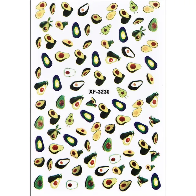 1Pcs Water Nail Decal and Sticker Flower Leaf Tree Green Simple Summer DIY Slider for Manicure Nail Art Watermark Manicure Decor HB929