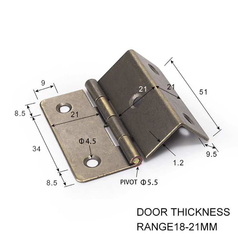 2" Hinge for Furniture Door open 270 degree furniture Hinge with free screws door hinges Antique bronze color iron