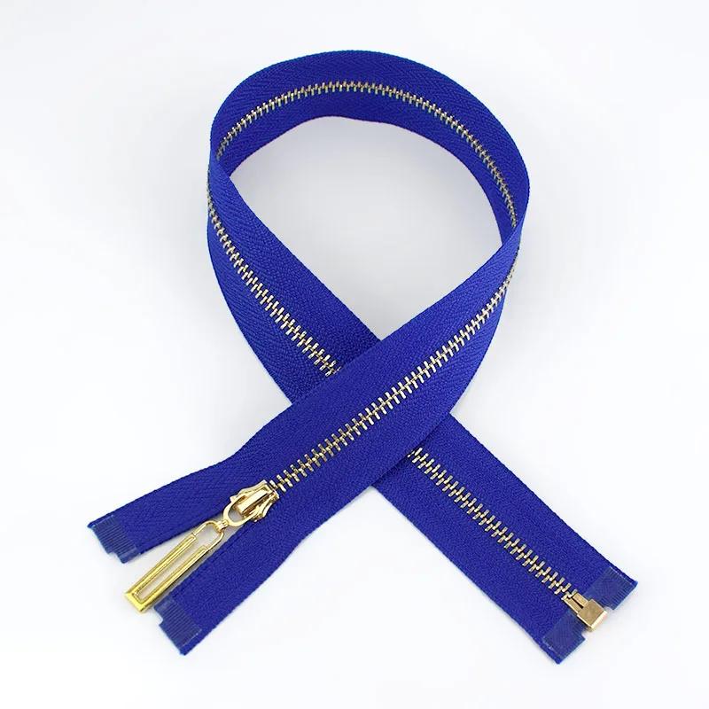 Blue Meetee 2/5 шт. 40-70 см с открытым концом 3# металлическая молния красочные золотой застежкой молнией, DIY сумок одежды швейный аксессуары золотые молнии синий - Цвет: Blue