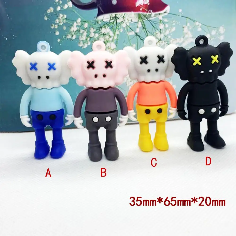 

1pcs 3D Simulation Creative Cartoon Doll Charms Pendants For DIY Decoration Cool Unisex Keychain Backpack Hanging Accessories