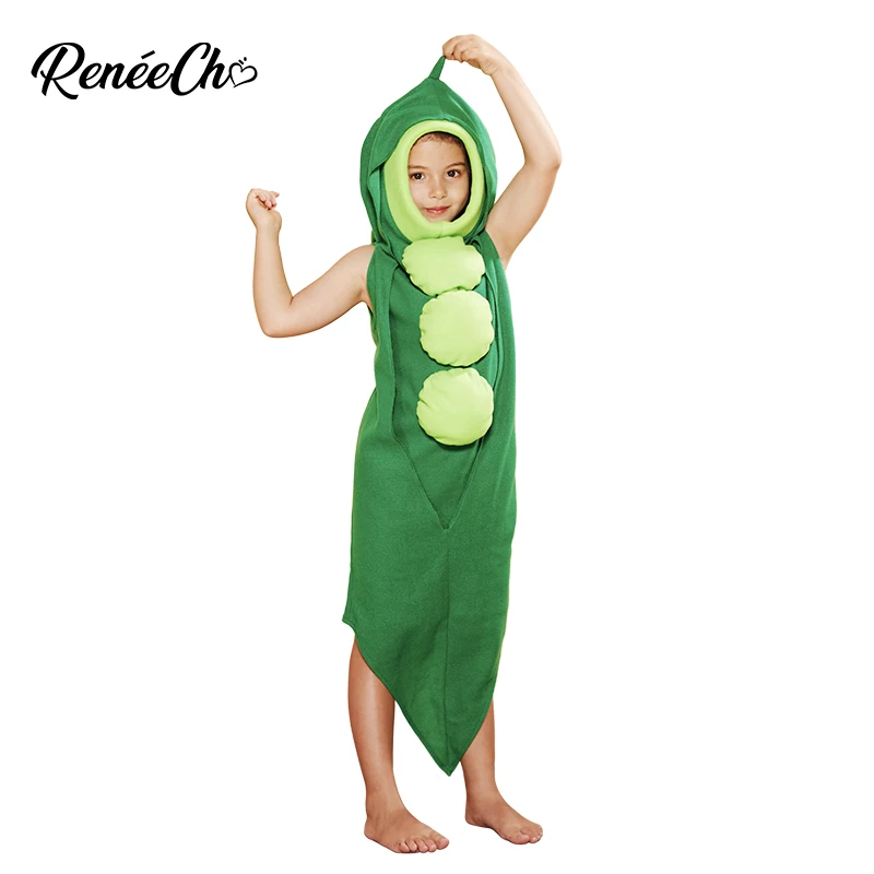 Unisex Peas Be With You Green Pea In a Pod Costume Vegetable Food Novelty Mascot