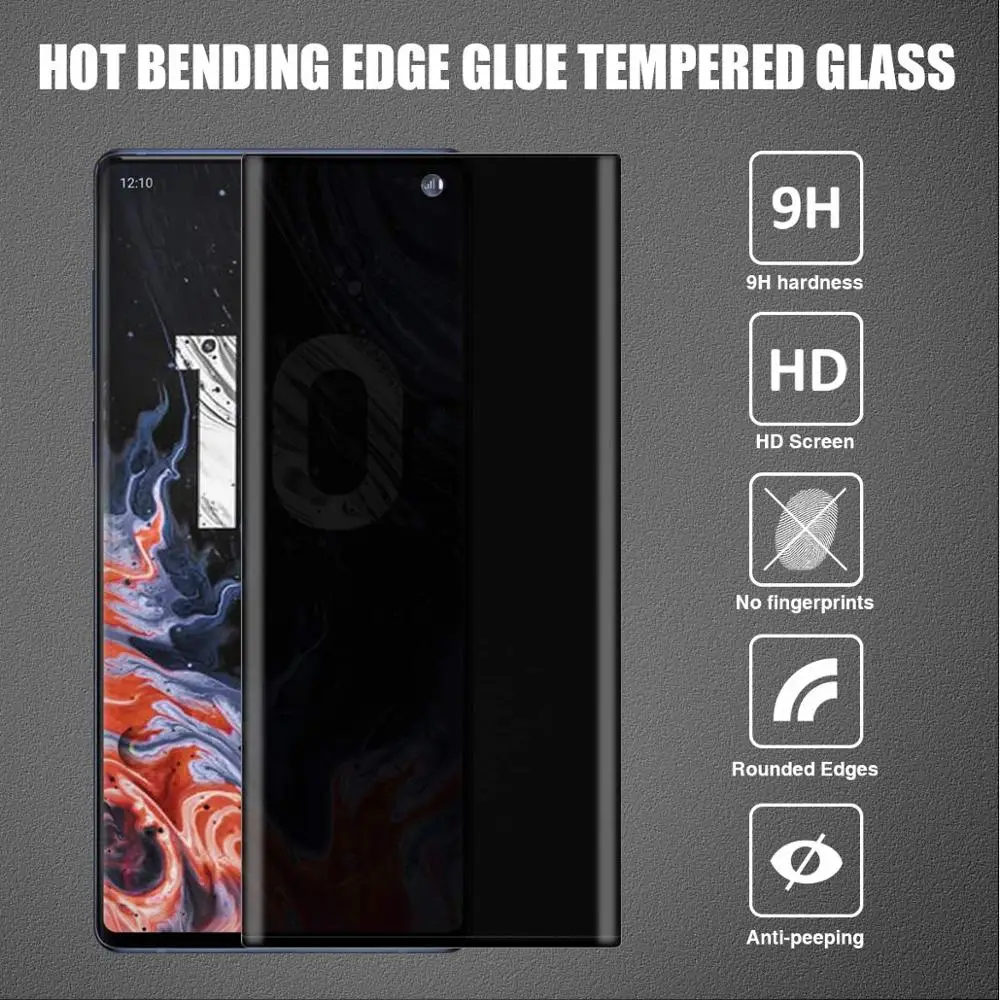 9H 3D полное покрытие закаленное стекло для SAMSUNG Galaxy Note 8 9 10 S8 S9 S10 PLUS Note10 Pro