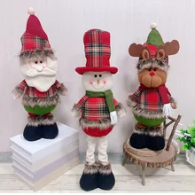 Рождественские украшения для рождественской вечеринки расположение старика в виде снеговика, выдвижной куклы Рождественский подарок украшения