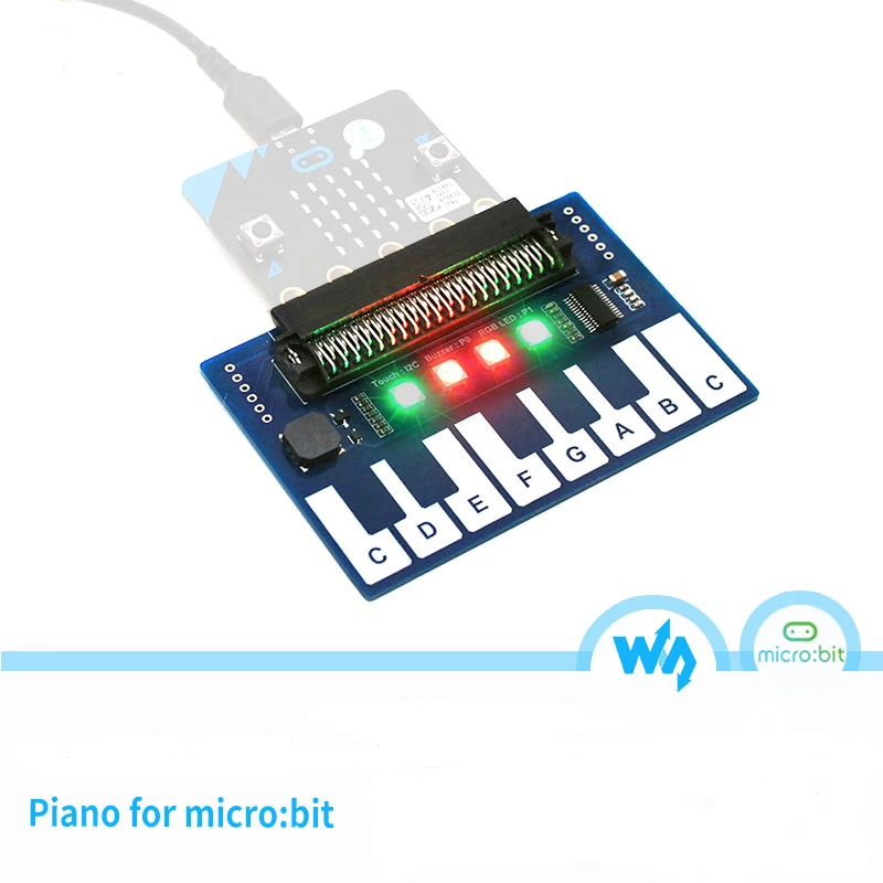 Ttp229 Touch Keys Sensor Piano Module + Rgb Led For Bbc Microbit