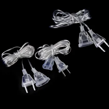 

1M 3M Extender Transparent Wire EU Plug/US Plug For LED String Christmas Lights Garden Home Garland Party Decotation Wholesale