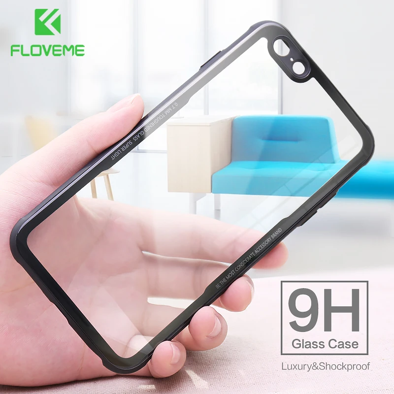 FLOVEME Tempered Glass Phone Case For iPhone 11 Pro Max Cases X XS XR 7 8 6 6s Plus Funda Cover Accessories |