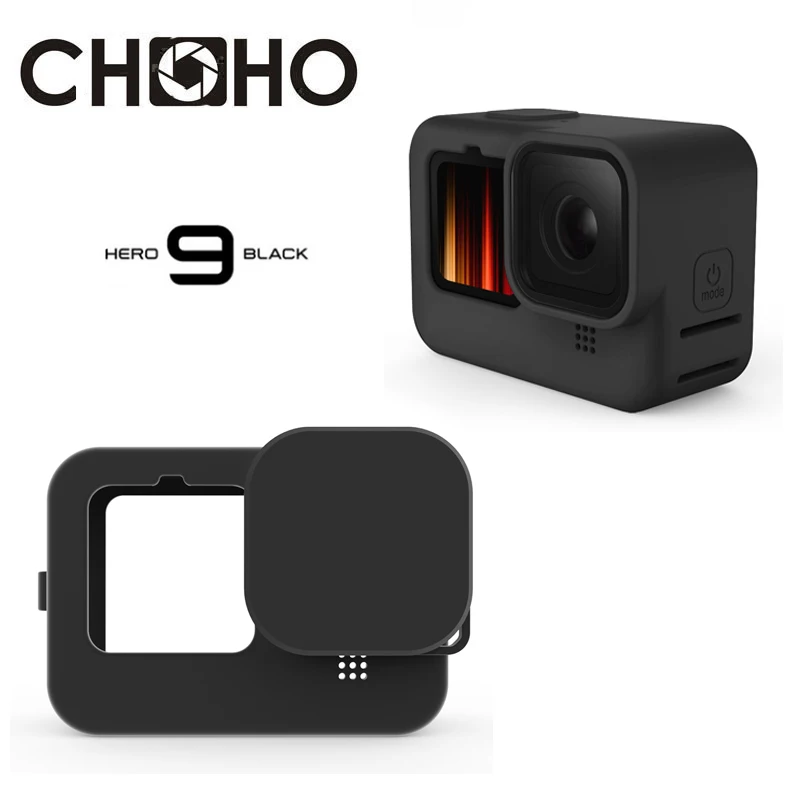 Защитный чехол для объектива камеры go pro Hero 9 10 силиконовый черный | Электроника