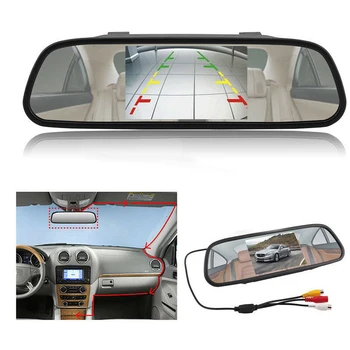 

Reverse Rearview Mirror Camera TFT LCD Black 28.5*8.4*3.5cm Replacement