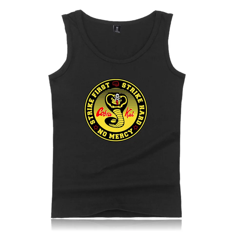 Cobra Kai Каратэ-Пацан Бодибилдинг майка для мужчин аниме фитнес топы на бретельках