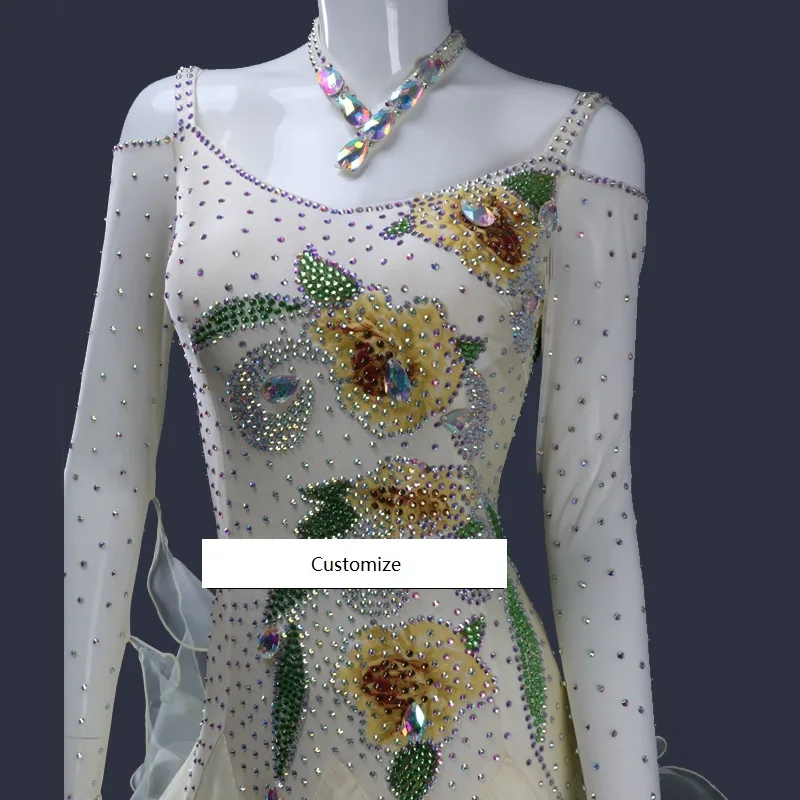 Платье большого размера для бальных танцев стандартное платье виенского вальса