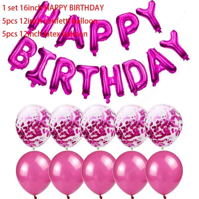 10 шт. воздушные шары с конфетти цвета розовое золото Air Deco день рождения латексные шары для свадьбы и дня рождения вечерние украшения Дети Baloon S8XN - Цвет: rose red