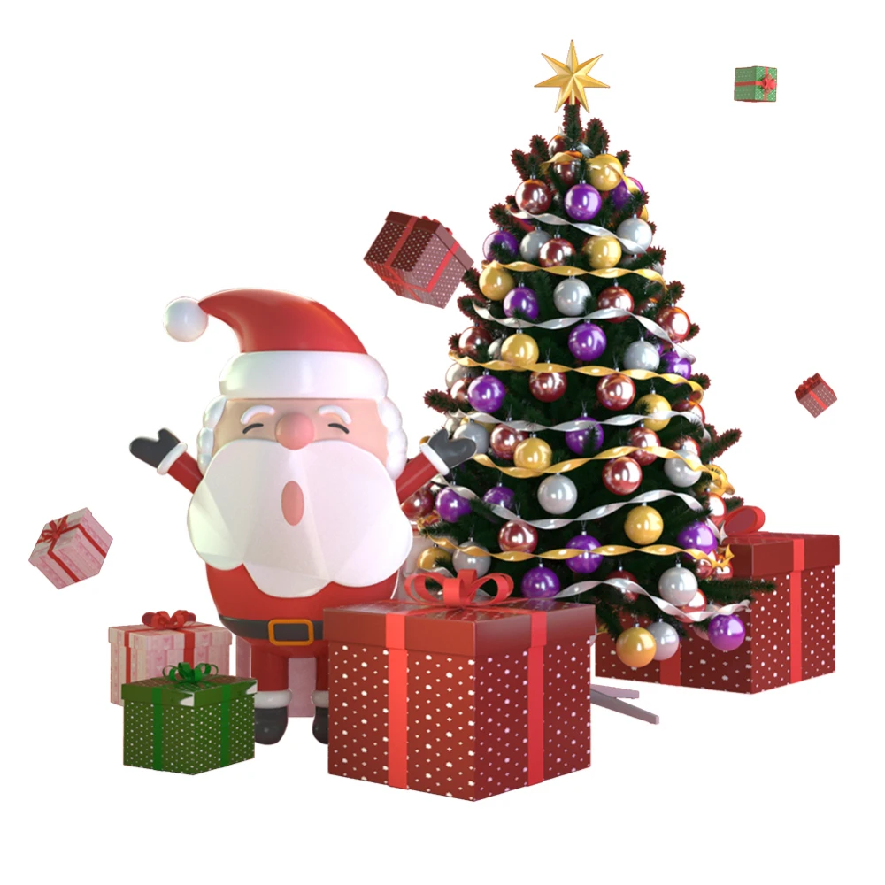 Christmas Cartoon Decorations Countdown Calendar Non-Woven Calendar Pendant Santa Claus Pattern Ornament